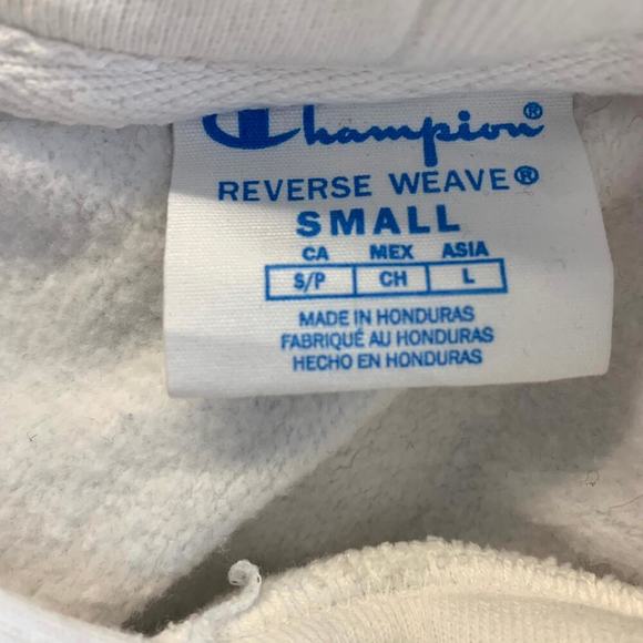 Champion Women's Pullover Hooded Sweater Regular Fit Long Sleeve White Size S - Picture 3 of 4